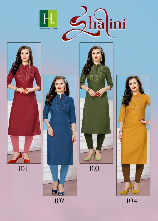 Hirwa Shalini Rayon Dobby Designer Exclusive Kurti Collection